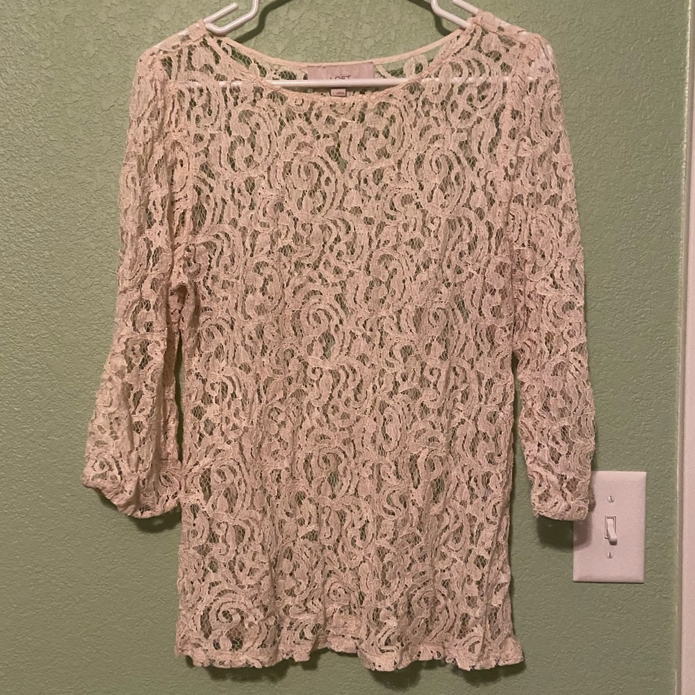 The LOFT lace blouse- large